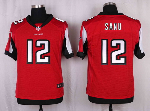 Men's Atlanta Falcons #12 Mohamed Sanu Red Team Color NFL Nike Elite Jersey