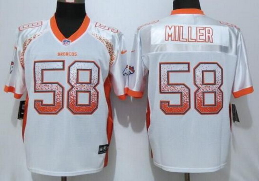 Men's Denver Broncos #58 Von Miller White Drift Fashion NFL Nike Elite Jersey