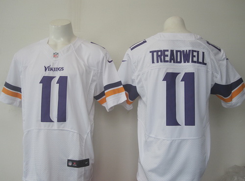 Men's Minnesota Vikings #11 Laquon Treadwell White Road NFL Nike Elite Jersey