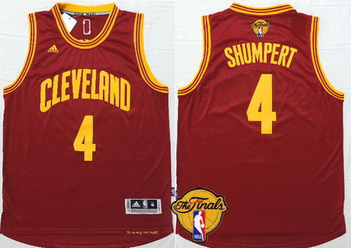 Men's Cleveland Cavaliers #4 Iman Shumpert 2016 The NBA Finals Patch Red Jersey