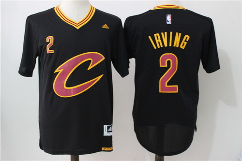 Men's Cleveland Cavaliers #2 Kyrie Irving Revolution 30 Swingman 2016 New Black Short-Sleeved Jersey