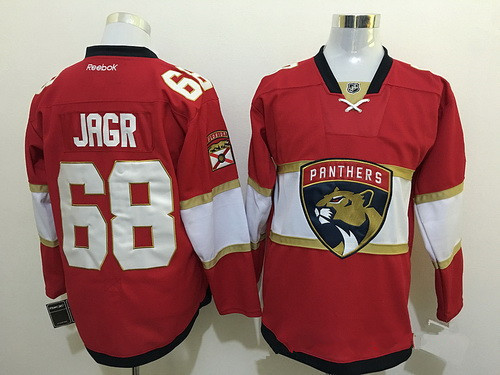 Men's Florida Panthers #68 Jaromir Jagr Red 2016-17 Home Reebok NHL Ice Hockey Jersey