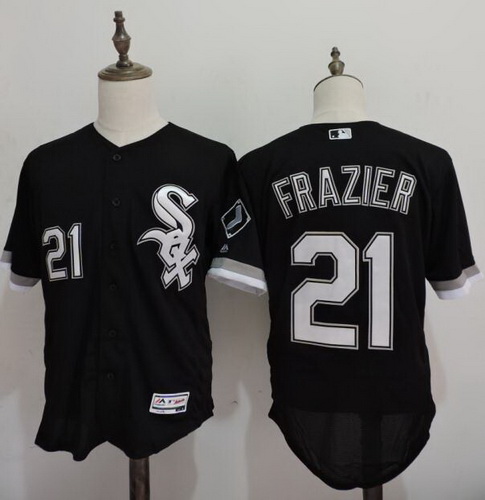 Men's Chicago White Sox #21 Todd Frazier Black 2016 Flexbase Majestic Baseball Jersey