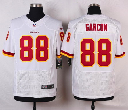 Men's Washington Redskins #88 Pierre Garcon White Road NFL Nike Elite Jersey