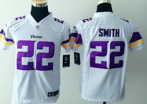 Youth Minnesota Vikings #22 Paul Krause White Road NFL Nike Game Jersey