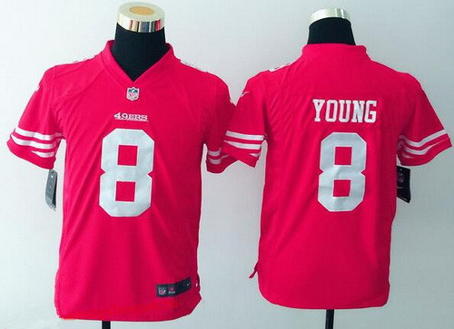 Youth San Francisco 49ers #8 Steve Young Scarlet Red Retired Player NFL Nike Game Jersey