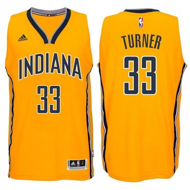 Indiana Pacers #33 Myles Turner 2014-15 New Swingman Alternate Jersey Gold