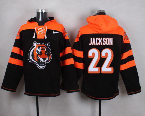 Nike Bengals #22 William Jackson Black Player Pullover NFL Hoodie