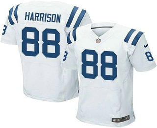 Men's Indianapolis Colts #88 Marvin Harrison White Road NFL Nike Elite Jersey