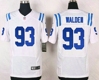 Men's Indianapolis Colts #93 Erik Walden White Road NFL Nike Elite Jersey