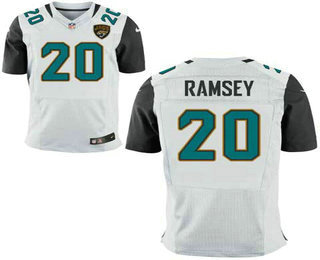 Men's Jacksonville Jaguars #20 Jalen Ramsey White Road NFL Nike Elite Jersey