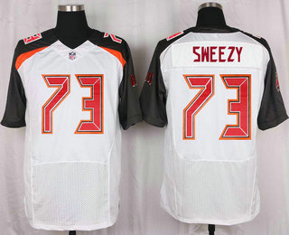 Men's Tampa Bay Buccaneers #73 J.R. Sweezy White Road NFL Nike Elite Jersey