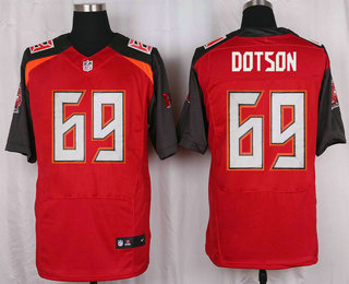 Men's Tampa Bay Buccaneers #69 Demar Dotson Red Team Color NFL Nike Elite Jersey