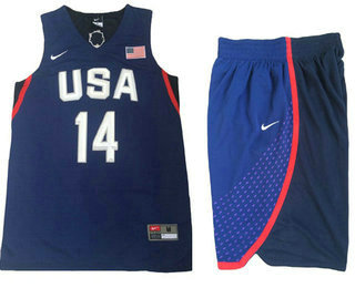 2016 Olympics Team USA Men's #14 Danny Green Navy Blue Revolution 30 Swingman Basketball Jersey With Shorts