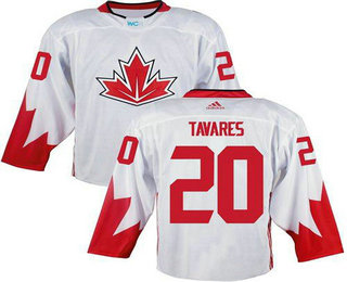 Team Canada Men's #20 John Tavares White 2016 World Cup Stitched NHL Jersey