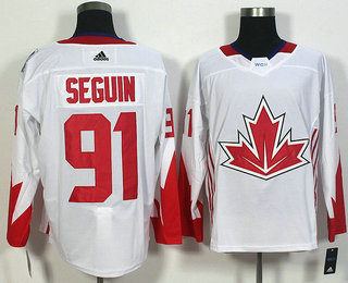 Men's Team Canada #91 Tyler Seguin White 2016 World Cup of Hockey Game Jersey