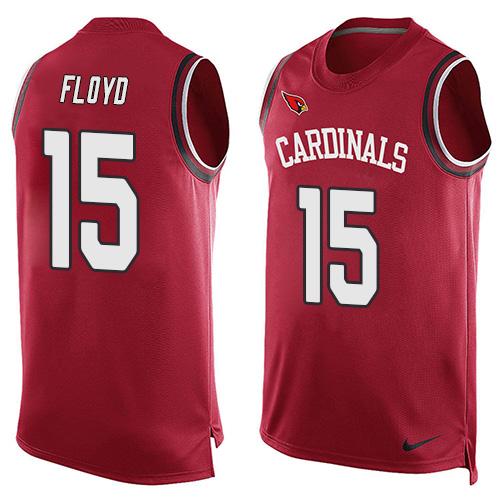 Men's Arizona Cardinals #15 Michael Floyd Red Hot Pressing Player Name & Number Nike NFL Tank Top Jersey