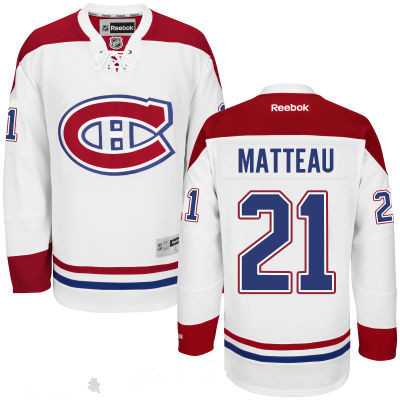 Men's Montreal Canadiens #21 Reebok white Premier Home Custom Jersey