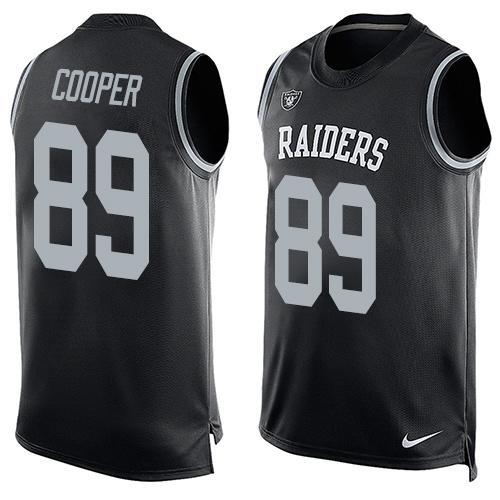 Men's Oakland Raiders #89 Amari Cooper Black Nike Tank Top Printed NFL Limited Jersey