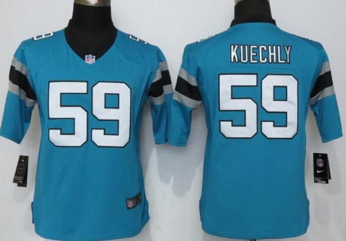 Women's Carolina Panthers #59 Luke Kuechly Light Blue Alternate NFL Nike Limited Jersey