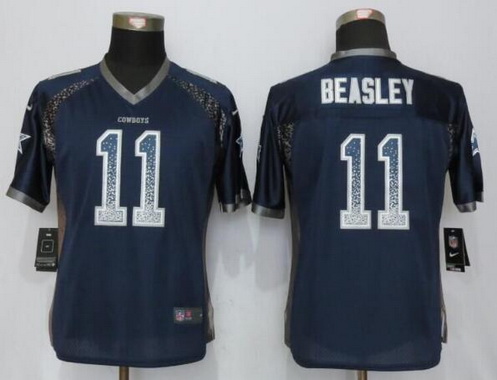 Women's Dallas Cowboys #11 Cole Beasley Navy Blue Drift Fashion NFL Nike Jersey