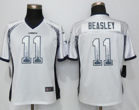 Women's Dallas Cowboys #11 Cole Beasley White Drift Fashion NFL Nike Jersey