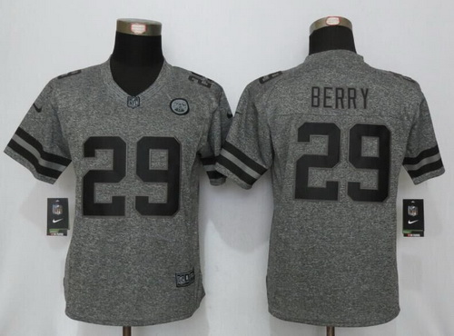 Women's Kansas City Chiefs #29 Eric Berry Gray Gridiron Stitched NFL Nike Limited Jersey