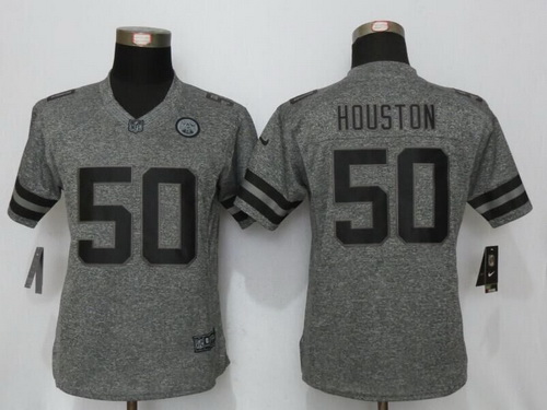 Women's Kansas City Chiefs #50 Justin Houston Gray Gridiron Stitched NFL Nike Limited Jersey