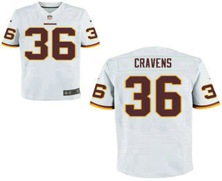 Men's Washington Redskins #36 Su'a Cravens White Nike Elite Jersey