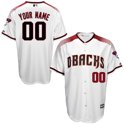 Men's Arizona Diamondbacks Majestic WhiteBrick Cool Base Custom Jersey