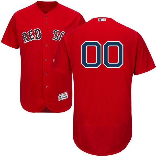 Mens Boston Red Sox Red Customized Flexbase Majestic MLB Collection Jersey