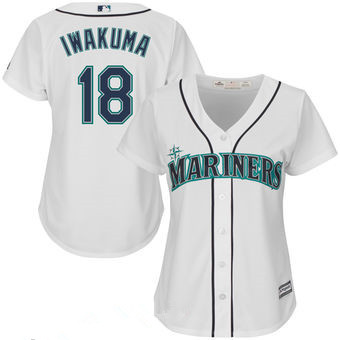 Women's Seattle Mariners Hisashi Iwakuma Majestic White Home Cool Base Player Jersey