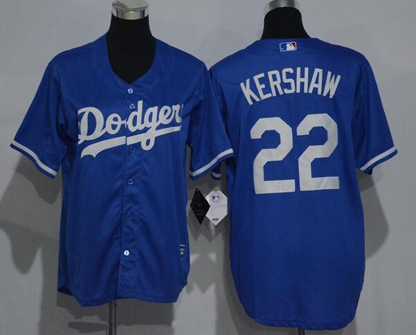 Youth Los Angeles Dodgers #22 Clayton Kershaw Royal Blue Stitched MLB Majestic Cool Base Jersey