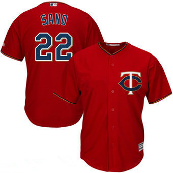 Women's Minnesota Twins #22 Miguel Sano Majestic Scarlet Red Alternate Cool Base Stitched MLB Jersey