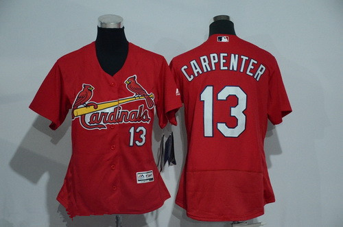 Women's St. Louis Cardinals #13 Matt Carpenter Red 2016 Flexbase Stitched Baseball Jersey