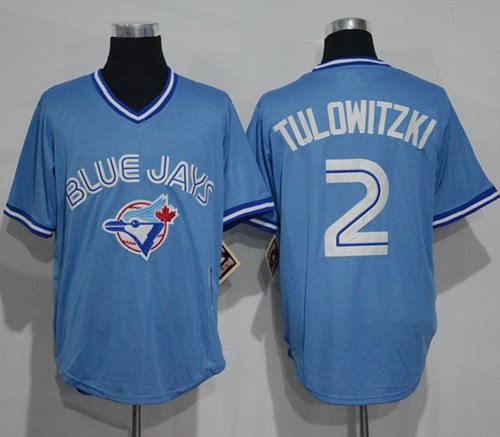 Blue Jays #2 Troy Tulowitzki Light Blue Cooperstown Throwback Stitched MLB Jersey