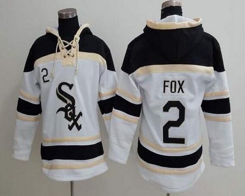 Men's Chicago White Sox #2 Nellie Fox Retired White Baseball MLB Hoodie