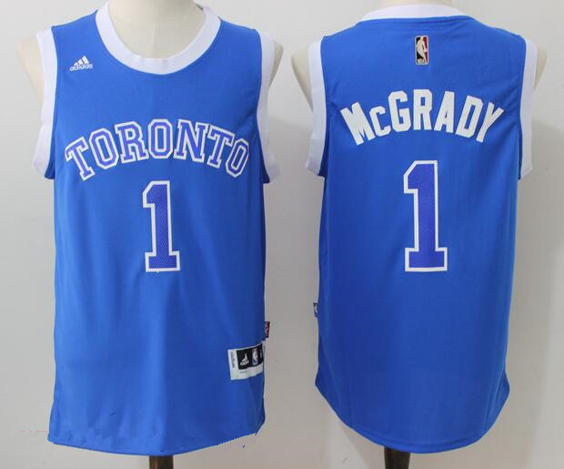 Men's Toronto Raptors #1 Tracy McGrady Blue Stitched 2017 NBA Adidas Revolution 30 Swingman Jersey