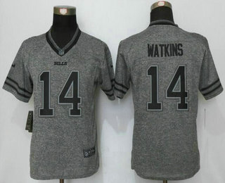 Women's Buffalo Bills #14 Sammy Watkins Nike Gray Gridiron 2015 NFL Gray Limited Jersey