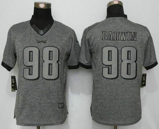 Women's Philadelphia Eagles #98 Connor Barwin Nike Gray Gridiron NFL Gray Limited Jersey