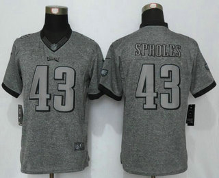 Women's Philadelphia Eagles #43 Darren Sproles Nike Gray Gridiron NFL Gray Limited Jersey