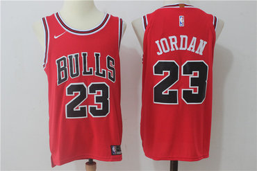 Men's Chicago Bulls #23 Michael Jordan Red 2017-2018 Nike Swingman Stitched NBA Jersey