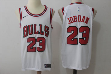 Men's Chicago Bulls #23 Michael Jordan White 2017-2018 Nike Swingman Stitched NBA Jersey