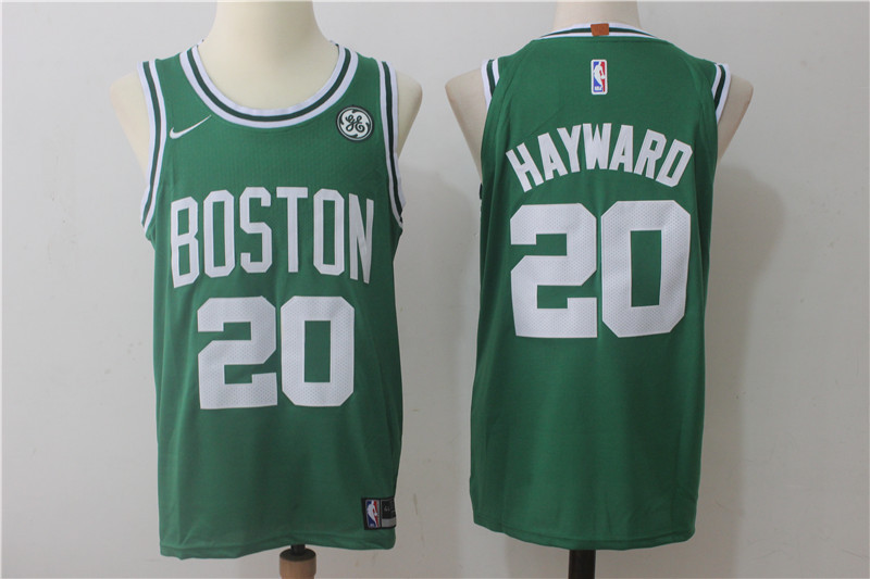 Men's Boston Celtics #20 Gordon Hayward Green 2017-2018 Nike Swingman Stitched NBA Jersey