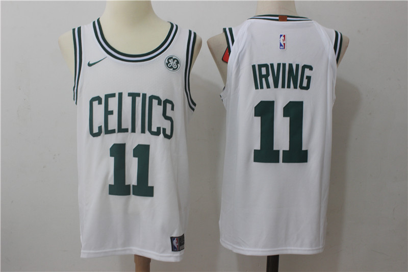 Men's Boston Celtics #11 Kyrie Irving White Stitched NBA Nike Revolution 30 Swingman Jersey