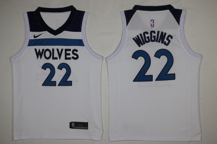 Men's Minnesota Timberwolves #22 Andrew Wiggins New White 2017-2018 Nike Swingman Stitched NBA Jersey