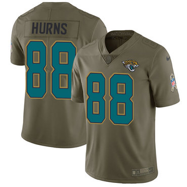 Nike Jacksonville Jaguars #88 Allen Hurns Olive Men's Stitched NFL Limited 2017 Salute to Service Jersey