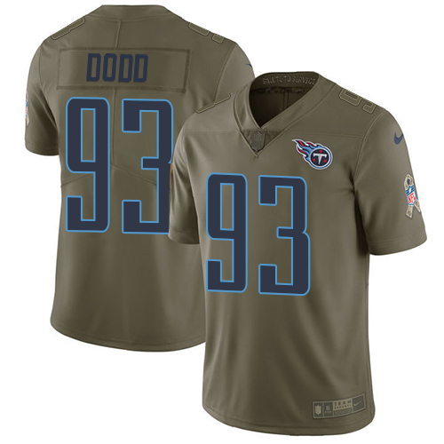 Nike Tennessee Titans #93 Kevin Dodd Olive Men's Stitched NFL Limited 2017 Salute to Service Jersey