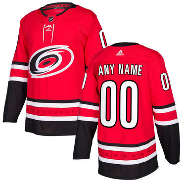 Custom Men's Carolina Hurricanes Red Third 2017-2018 Adidas NHL Jersey