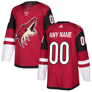 Custom Men's Phoenix Coyotes Red  Adidas NHL Jersey